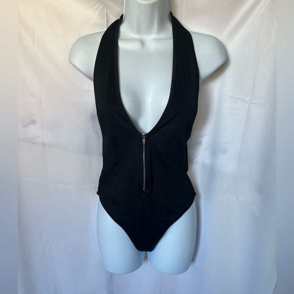 Low Cut Black Bodysuit